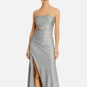 RAMY BROOK  Cut-Out Maxi Evening Dress Silver